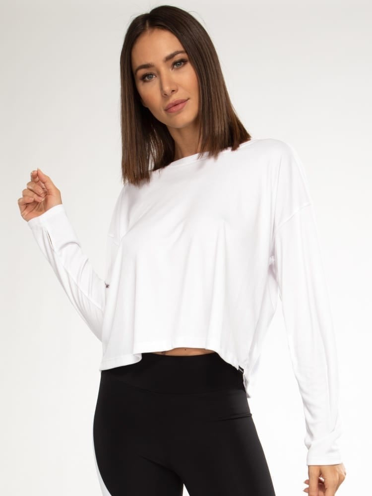 Storm Marlo Long Sleeve Top in White