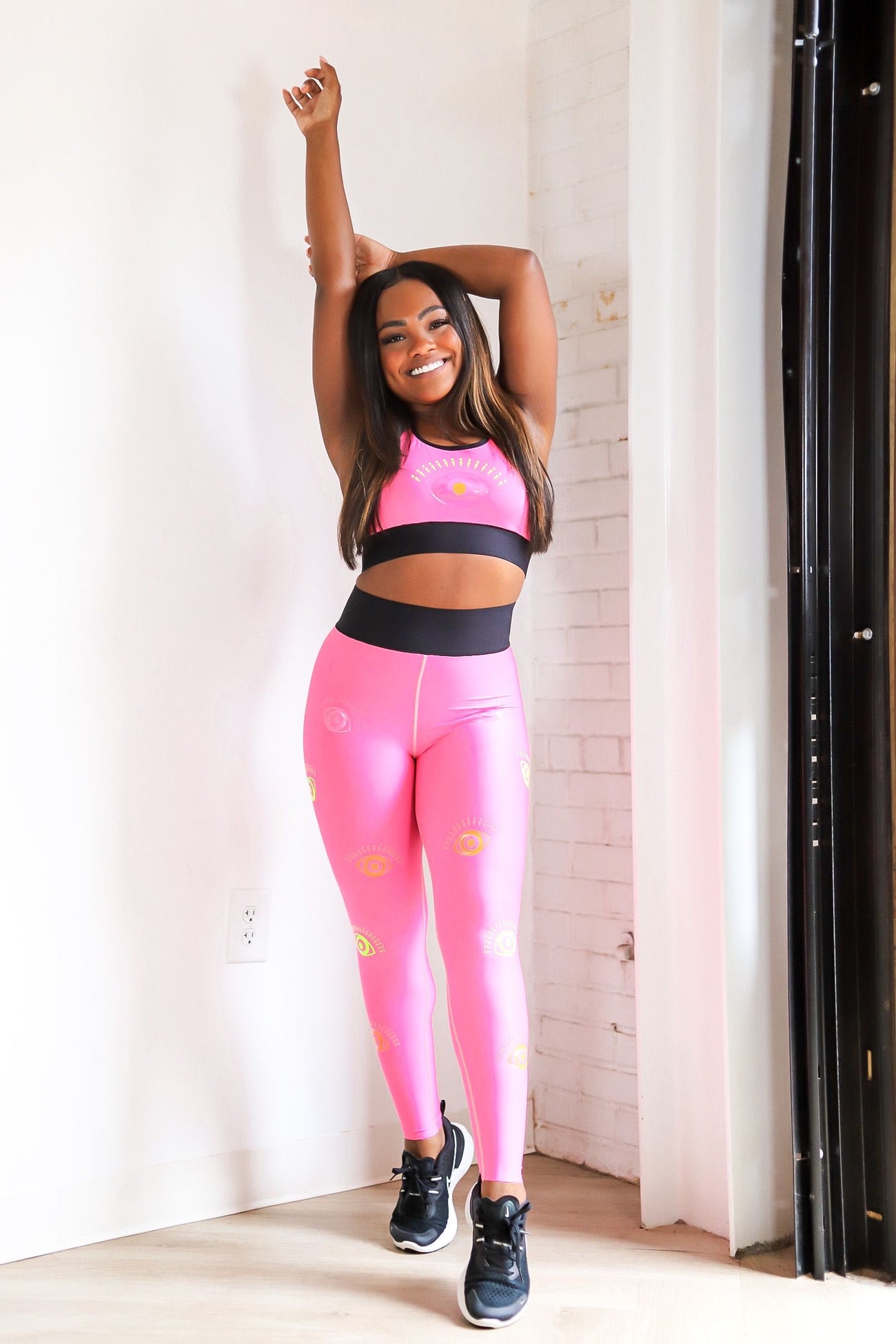 Exclusive Evil Eye Knockout Ultra High Legging in Pink/Multi Neon